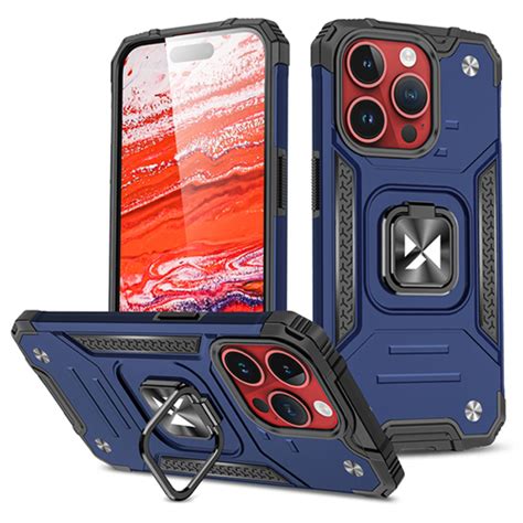 Capa Iphone Pro Max Ring Armor Azul Capas De Telem Veis Milhares