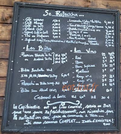 La Capitainerie à Meung Sur Loire menu et photos