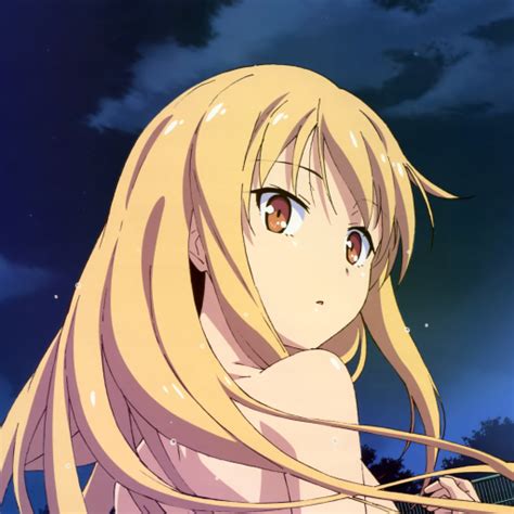 Download Long Hair Blonde Orange Eyes Face Mashiro Shiina Anime