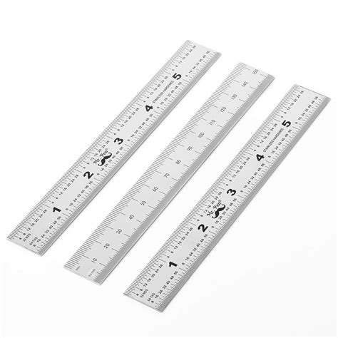 Mr Pen Machinist Ruler Ruler 6 Inch 3 Pack Mm Ruler Metric Ruler