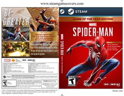 Steam Game Covers Marvels Spider Man Remastered Box Art