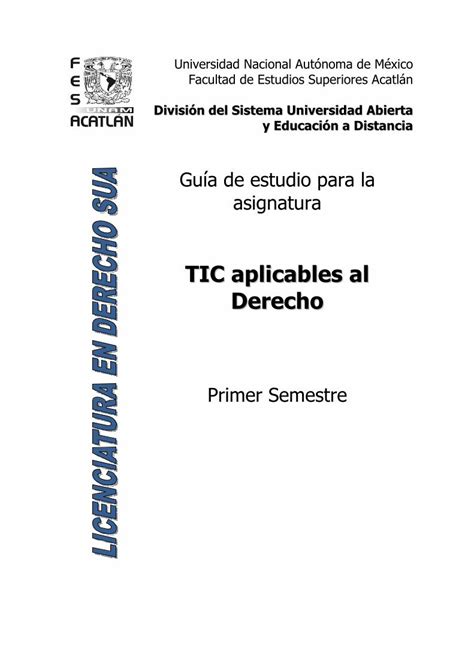 PDF TIC Aplicables Al Derecho Suayed Acatlan Unam Mxsuayed Acatlan