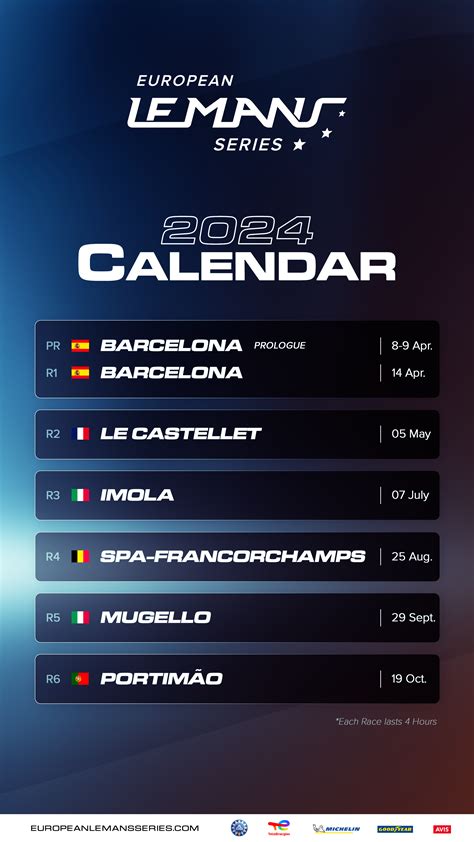 European Le Mans Series Kalender 2024