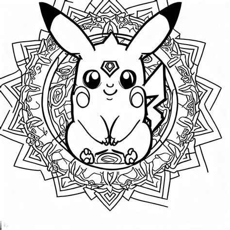 Kolorowanka Mandala Niesamowite Pikachu Pobierz Wydrukuj Lub