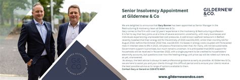 Senior Insolvency Appointment Gildernew And Co Gildernew And Co