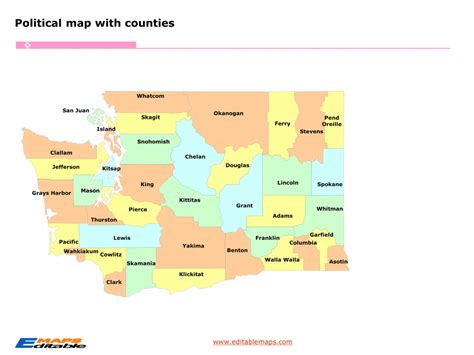 Washington County Map Editable Powerpoint Maps