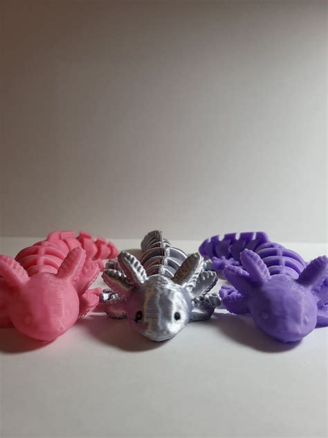 3d Printed Axolotl Fidget Etsy