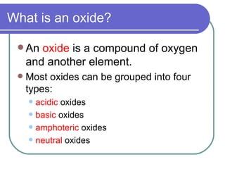 Oxides Ppt