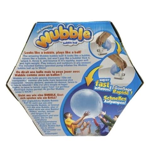 Wubble The Amazing Tear Resistant Super Bubble Ball Boing Blue Includes