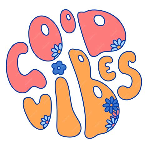 Premium Vector Hand Written Lettering Good Vibes In Circle Shape With