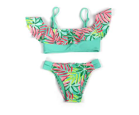 Andzhelika bikini яркий купальник бикини с рюшами для девочки AK купить в OCHA RU