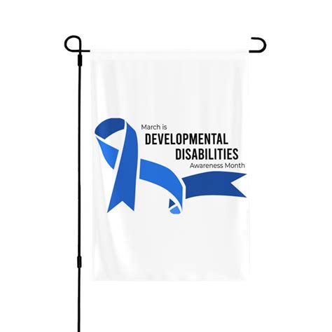 Developmental Disabilities Awareness Month Flag Double Sided Garden Flag 28×40in Inch House Flag