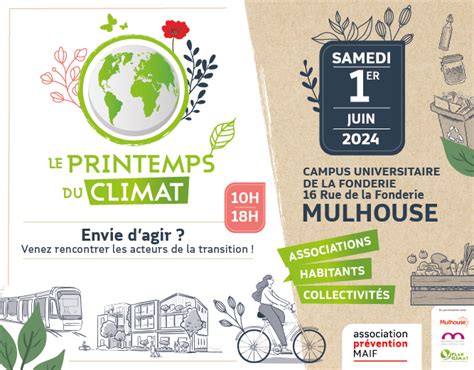 Printemps du Climat à Mulhouse Preventraide Conseils Prévention