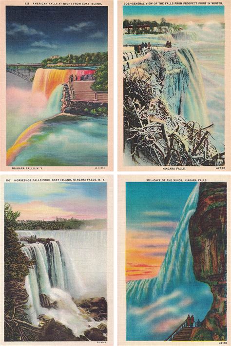 Free Printable Niagara Falls Postcards Collage Rose Clearfield