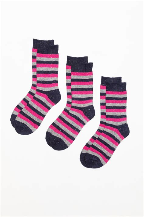 Ladies Striped Boot Socks Uk Womens Fluffy Socks Rydale
