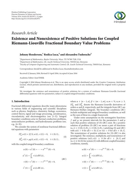 Pdf Existence And Nonexistence Of Positive Solutions For Coupled