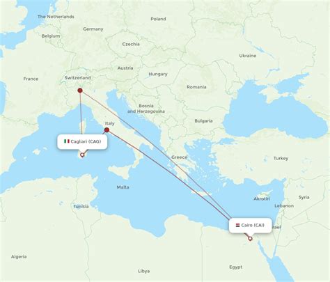 All Flight Routes From Cairo To Cagliari CAI To CAG Flight Routes