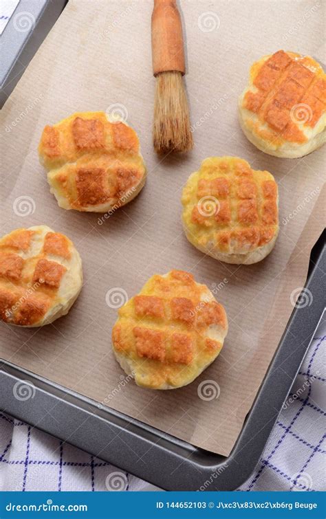 Home Baked Hungarian Traditional Cheese Pogacsa Stock Image Image Of