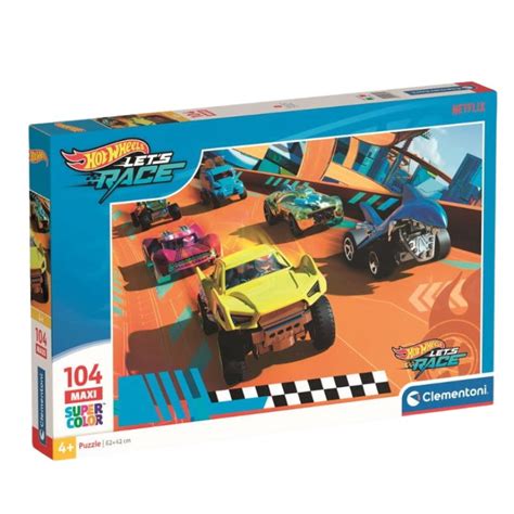 Clementoni 25762 Super Color Maxi puzzle Hot Wheels Adj gázt 104 db Puzzle 3D puzzle