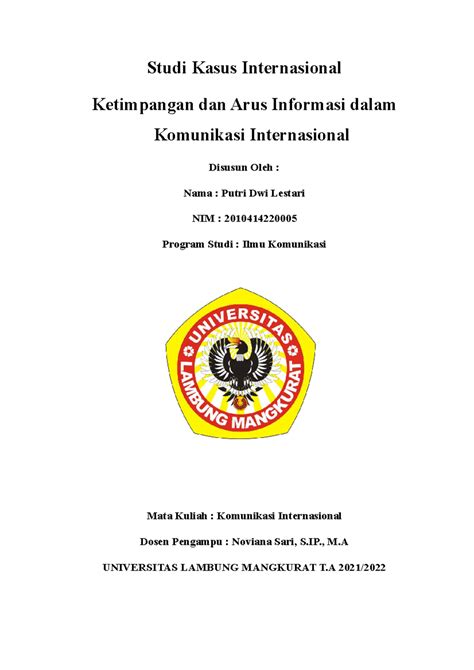 Cover Makalah Studi Kasus Tugas Uas Putri Dwi Lestari 2010 41422000 5