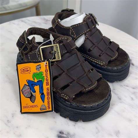 New Sketchers Baby Toddler Shoes Leather Sandals 5 In 2024 Funky