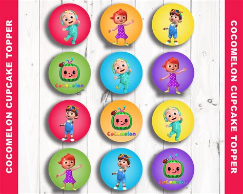 Cocomelon Cupcake Toppers Printable Printable Calendar