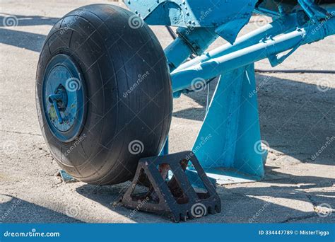 Aircraft Brake Repair Close Up Of Airplane Wheel And Shaft Huge