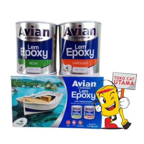 Jual Avian Lem Epoxy Resin Hardener Komponen Kg Set Kota