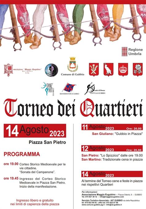 Tutto Pronto A Gubbio Per Il Torneo Dei Quartieri