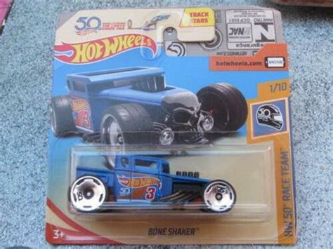Hot Wheels Bone Shaker Blue HW Th Race Team Birthday Gift Miniature Model Car Retro