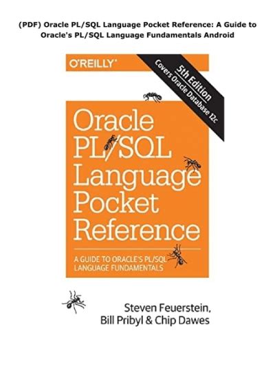 Oracle PLSQL Language Pocket Reference A Guide To Oracles PLSQL