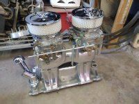 Sbc Polished Vintage Tunnel Ram Set Up Hot Rod Gasser The H A M B