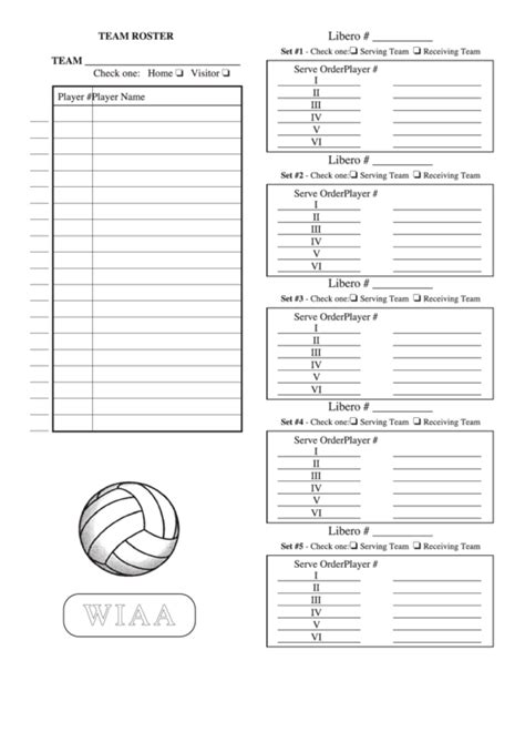 Ncaa Volleyball Lineup Sheet