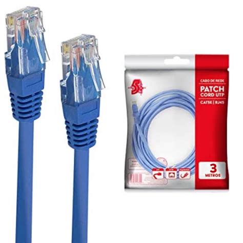 Cabo De Rede Patch Cord Cat E Utp Metros Azul