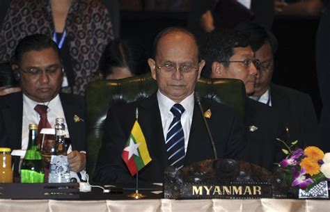 Myanmar S President Thein Sein Attends The ASEAN Leaders Meeting With