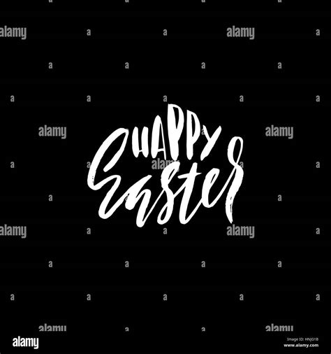 Happy Easter Lettering For Greeting Card Vector Hand Drawn