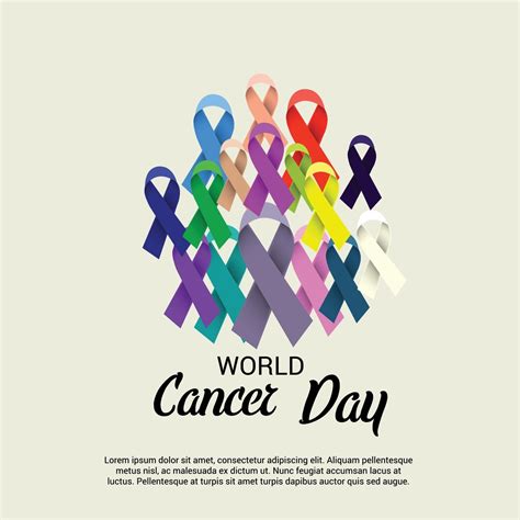 World Cancer Day Awareness Banner With Ribbons 2259764 Vector Art At Vecteezy