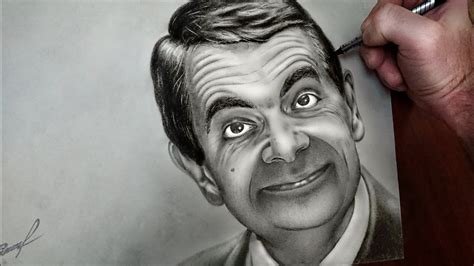 Mr Bean Face Pencil Drawing Rowan Atkinson Youtube