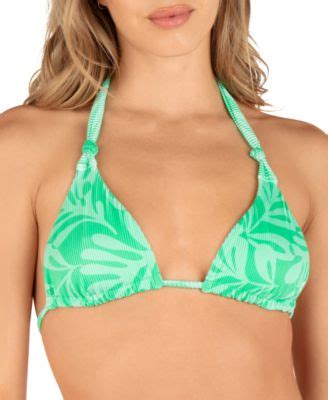 Hurley Juniors Tropical Print Triangle Bikini Top Macy S