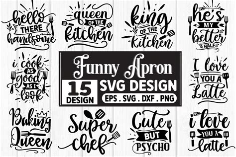 Funny Apron Svg Bundle Graphic By T Shirt Design Bundle · Creative Fabrica