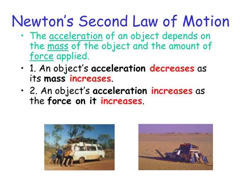 Newton S Second Law Of Motion Explanation