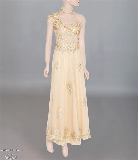 Gold Bridal Ao Dai | Custom Made Vietnamese Bridal Dress | Dream