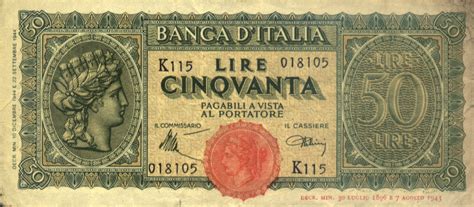 50 Lire Italia Turrita Italy Numista