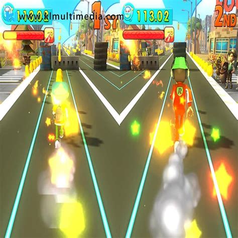 game run multiplayer interactive parkour game  motion sensing