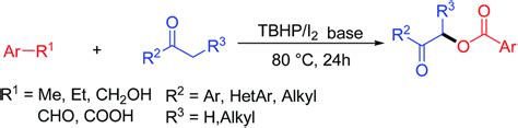 I Tbhp Mediated Oxidative Coupling Of Ketones And Toluene Derivatives