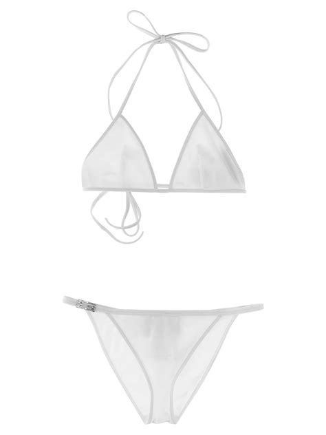 Gucci Logo Bikini In White Lyst Uk