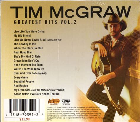 Tim Mcgraw Greatest Hits Vol Cd New Sealed Ebay