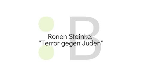 Ronen Steinke Terror gegen Juden Heinrich Böll Stiftung Bremen