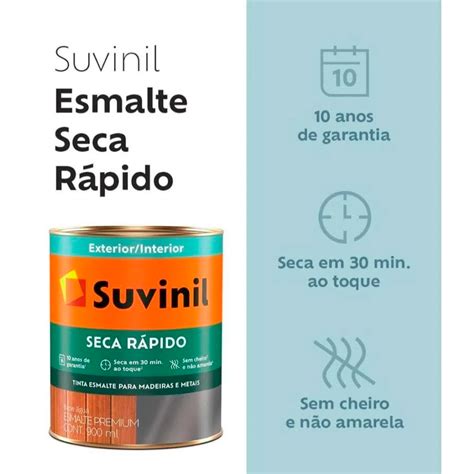 Tinta Esmalte Seca R Pido Cor Prot Base Gua Branco Acetinado Suvinil