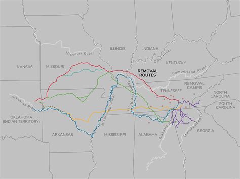 Trail Of Tears Map Georgia